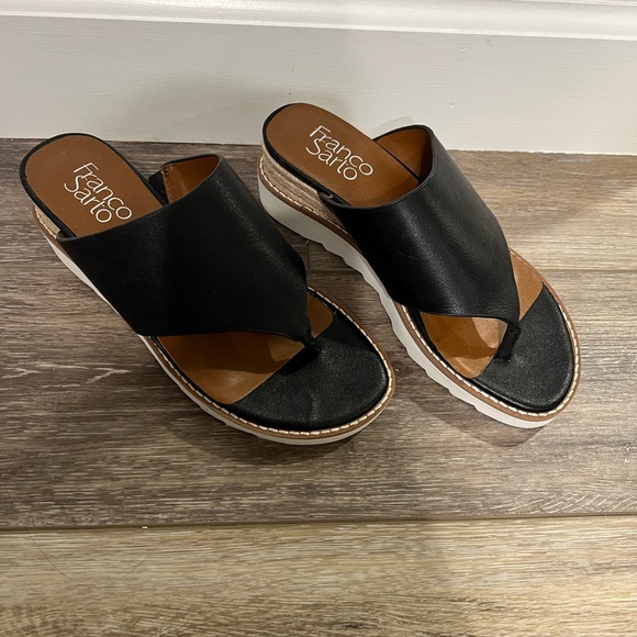 FRANCO SARTO sandals. Brand new, never worn. Black size 5 - Picture 2 of 3